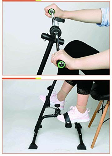 Person using arm and leg exercise bike