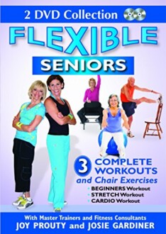 DVD cover for Flexible Seniors workout with three complete workouts.