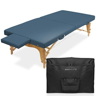 Portable massage table with carrying case