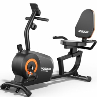 Yosuda recumbent exercise bike with seat and pedals